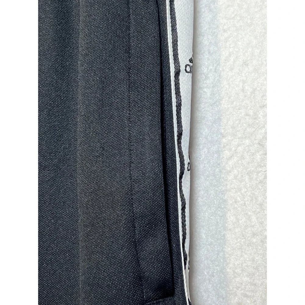 Adidas Mens Track Pants Tape Side Stripe Medium Black Tapered Joggers Active